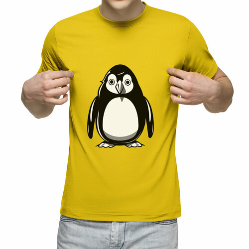 Футболка Us Basic, размер S, желтый мужская футболка маленький пингвин m серый меланж