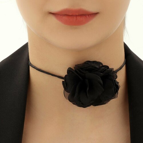 фото Чокер "танго" роза воздушная, цвет чёрный ma.brand