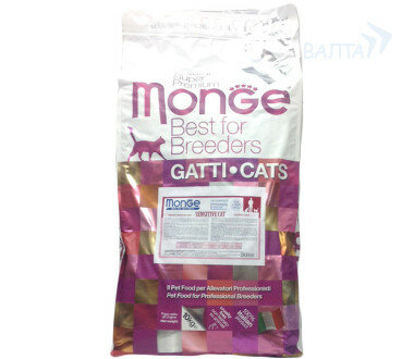 Сухой корм Monge Sensitive для взрослых кошек с чувствительным пищеварением, курица, 10кг - фото №13