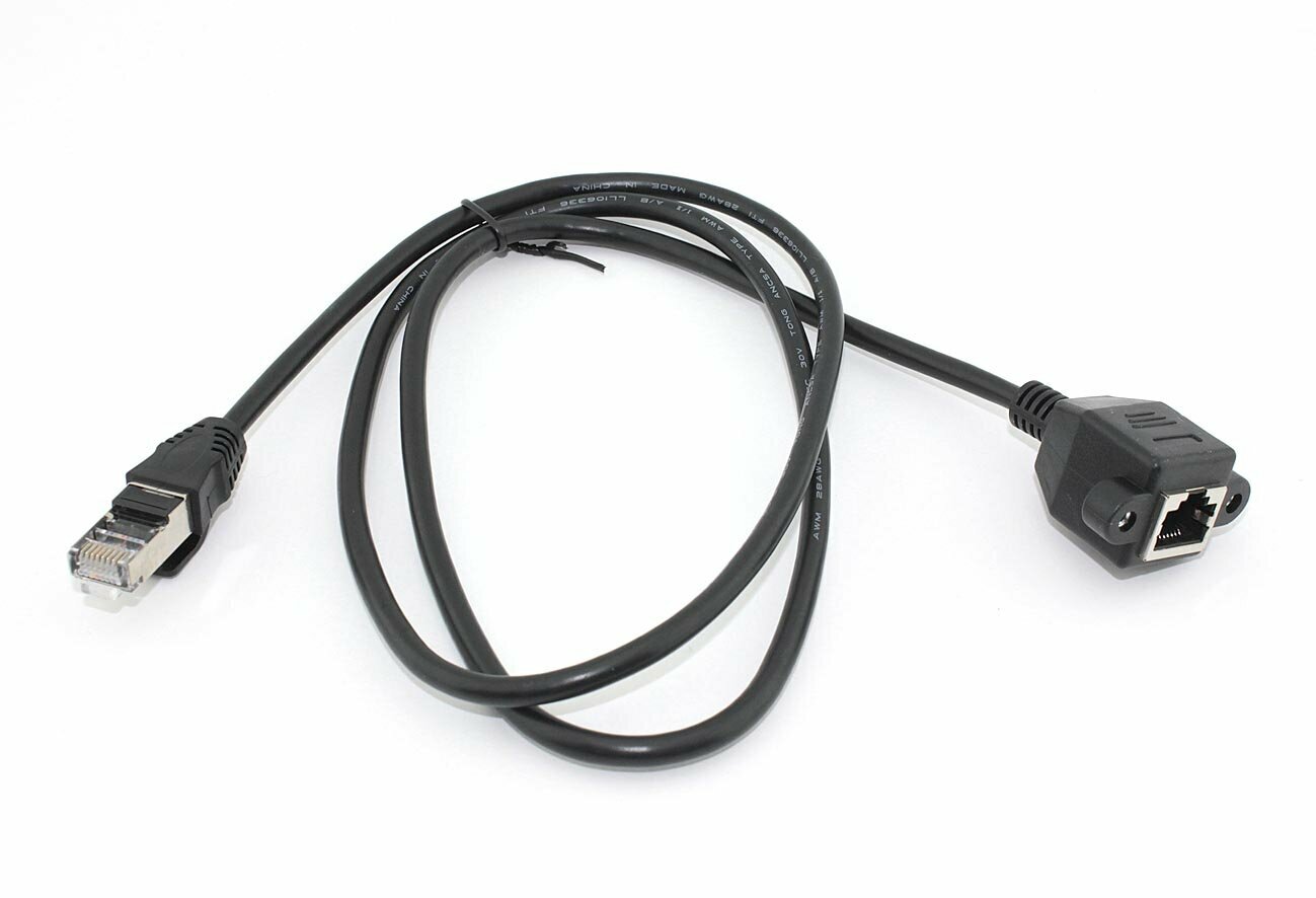 фото Удлинитель RJ45 папа-мама для монтажа на корпу 1 м