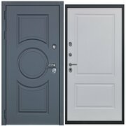 Дверь входная металлическая DIVA ДХ-30 2050x860 Левая Серый софт - Д7 Белый софт, тепло-шумоизоляция, антикоррозийная защита для квартиры