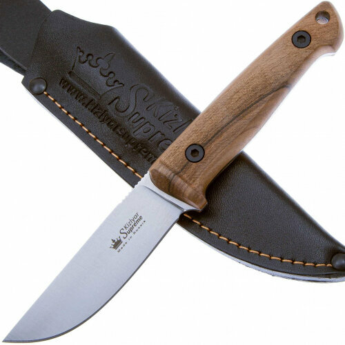 нож фиксированный kizlyar supreme trident aus 8 stonewash черный Нож туристический Kizlyar Supreme Nikki AUS-8 StoneWash Орех