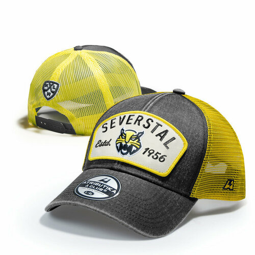 фото Бейсболка atributika & club, размер 55/58, черный, желтый