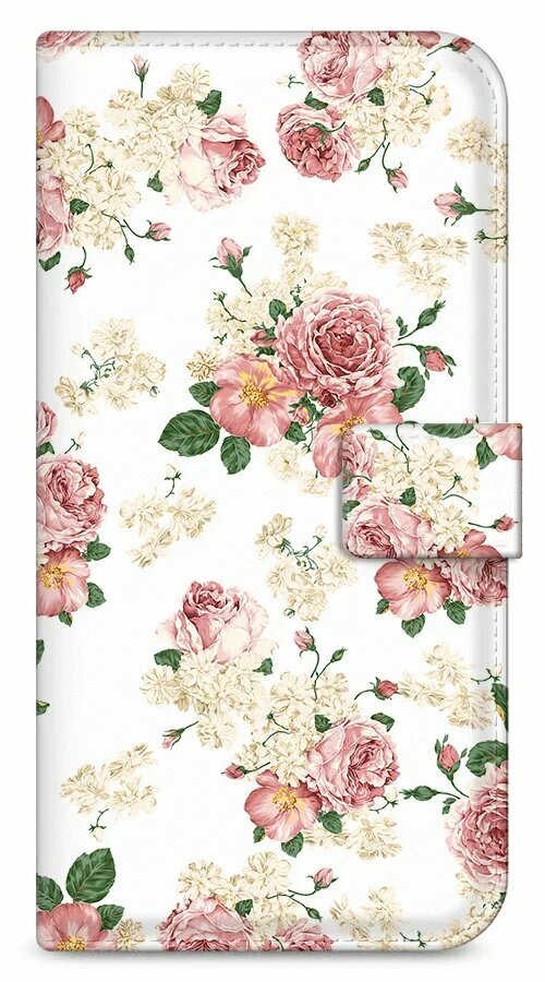 Чехол-книжка "Цветочный фон 21 book" на Samsung Galaxy J8 / Самсунг Галакси Джей 8