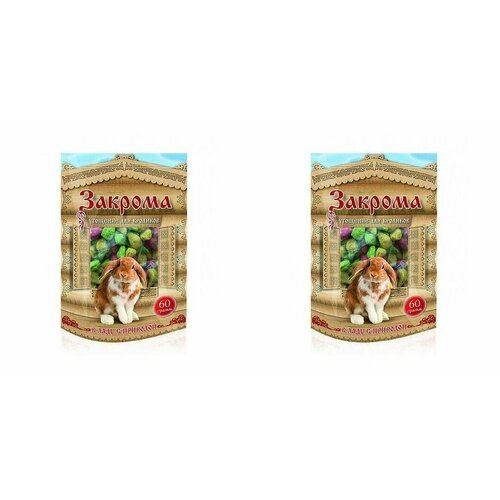 Закрома угощение для кроликов, 60 г, 2 шт витаминно минеральный комплекс алфавит школьник 60 шт