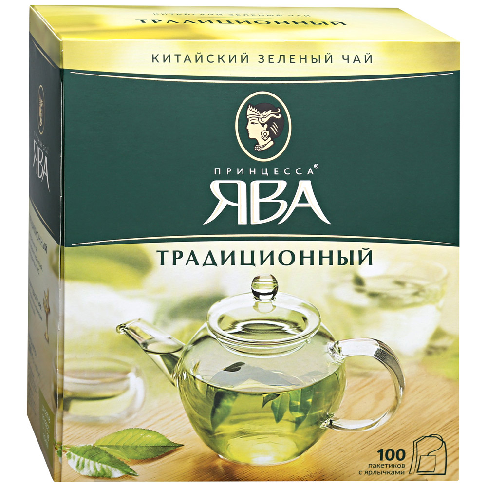 Чай зеленый принцесса ЯВА Традиционный, 100пак