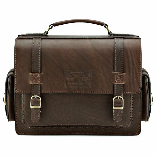 Портфель Кожинка, фактура матовая, коричневый