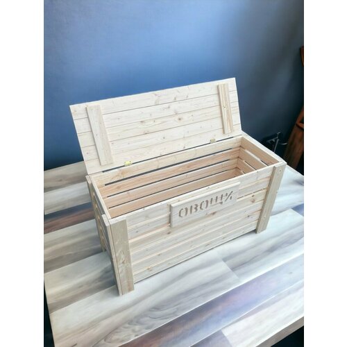 Ящик для овощей откидной, из массива хвои (103х57х38 см)