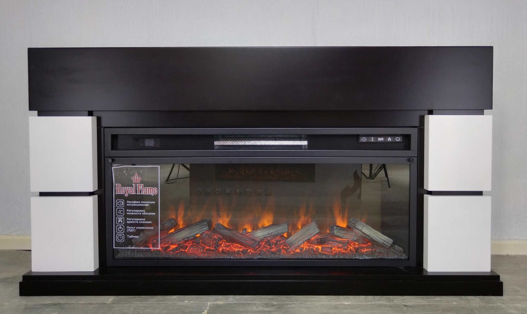 фото Линейный камин Модерн с очагом 40"