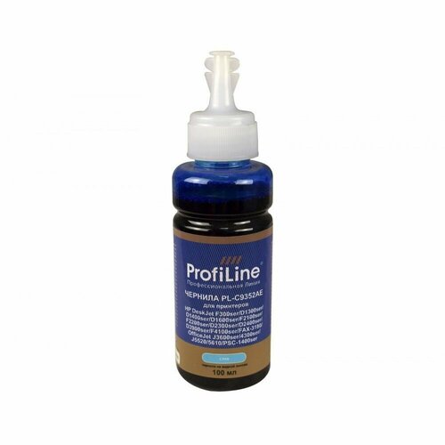 Чернила ProfiLine PL_INK_C9352AE_C_100ml совместимые (HP 22 - C9352AE) цветной 100 мл расходный материал для печати hp c9352ae 22 многоцветный