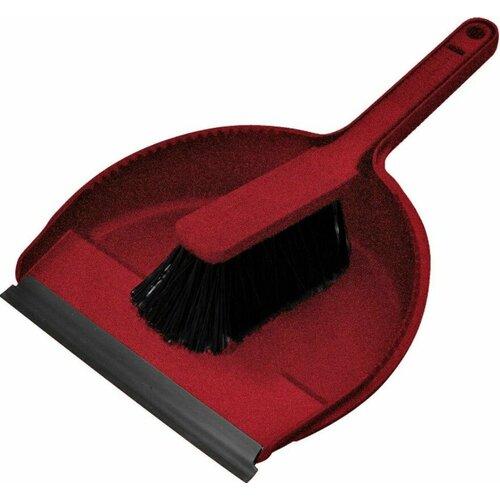 Совок пм Мульти-Пласт 2000 с резинкой с щеткой красный 459₽