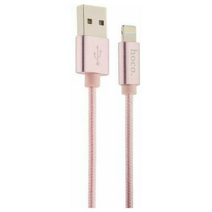 Hoco Кабель Hoco X2, USB - Lightning, 2.4A, 1 м, нейлон, розовое золото