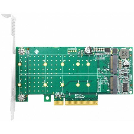 Адаптер для подключения M.2 накопителей Linkreal LRNV95N8 PCIe x8 to 2-Port M.2 NVMe Adapter