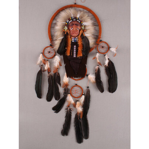 Ловец снов музыка ветра панно Индеец коричневый 2594₽