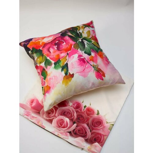 Наволочка декоративная с рисунком Цветы 4545 450₽