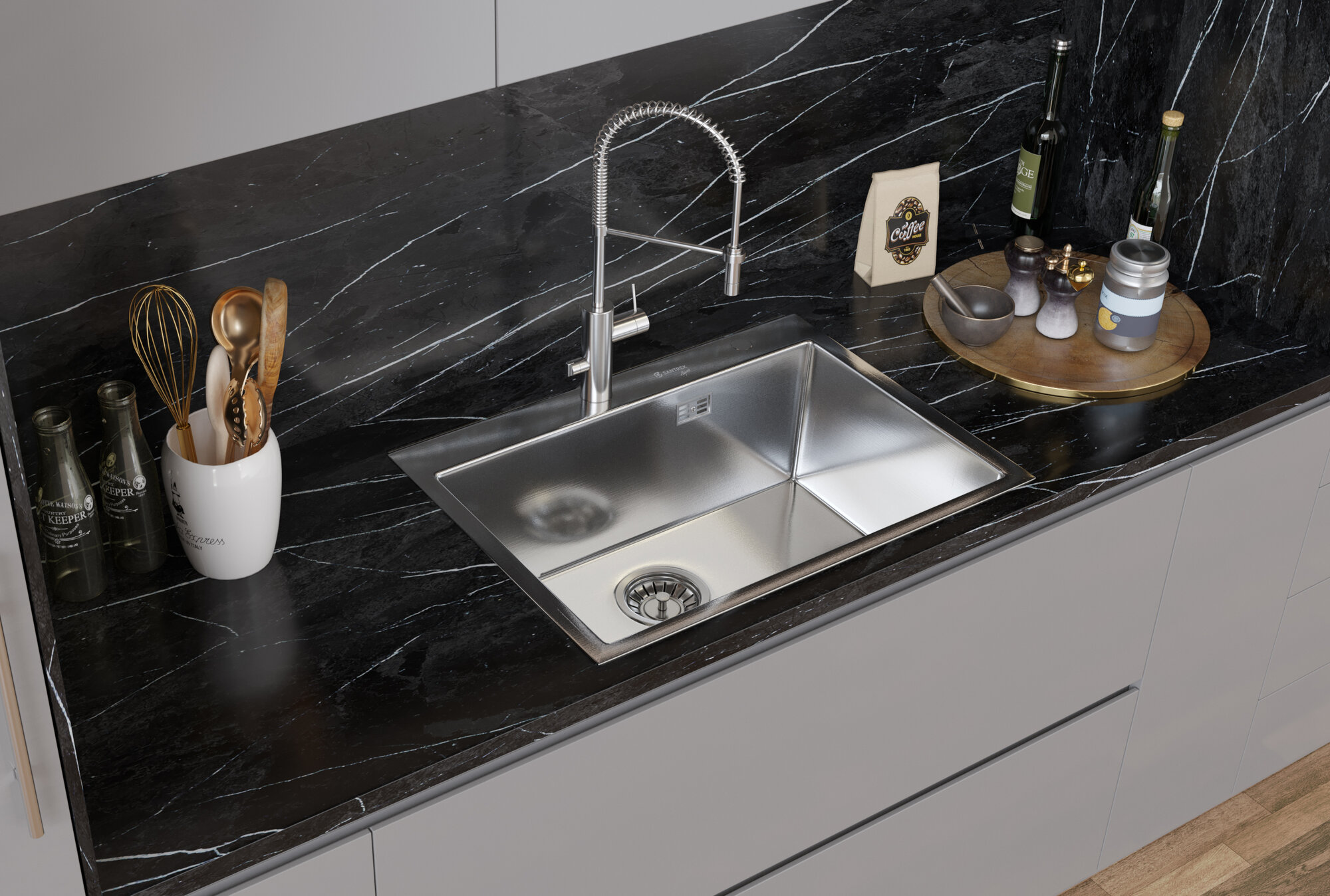 фото Мойка нерж врезная 650х480х220