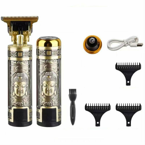 Многофункциональная 3 в 1 машинка для стрижки с набором из трех насадок и цифровым дисплеем в форме головы Будды 75600₽
