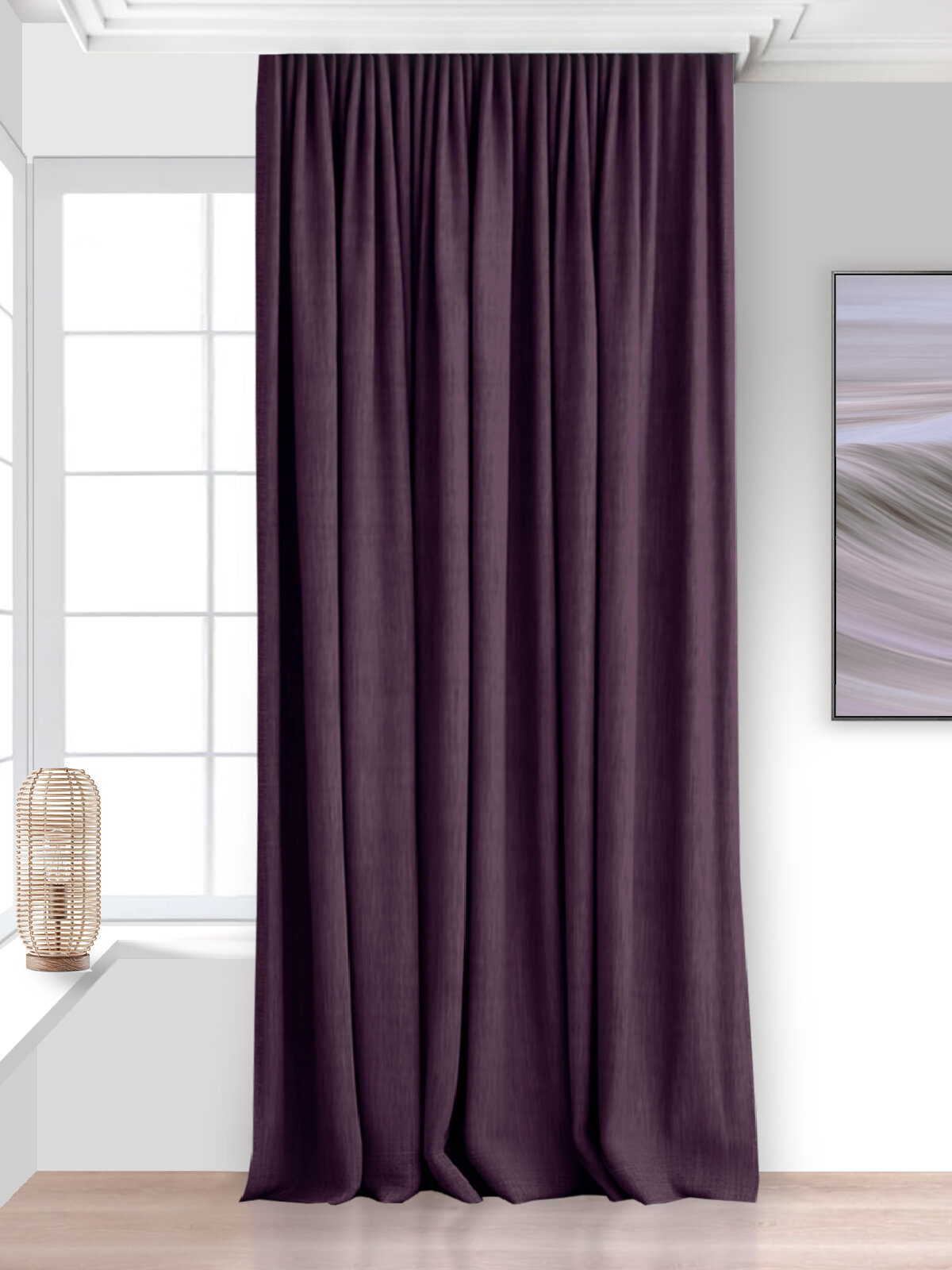 Портьера на шторной ленте штора 