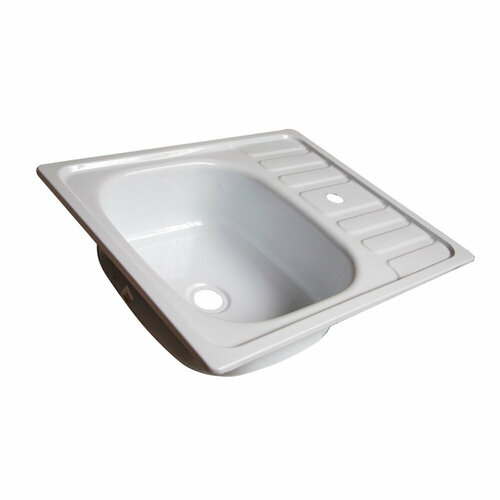 Мойка для кухни 50х60х16,5 см подвесная с кронштейнами эмалированная (513711)