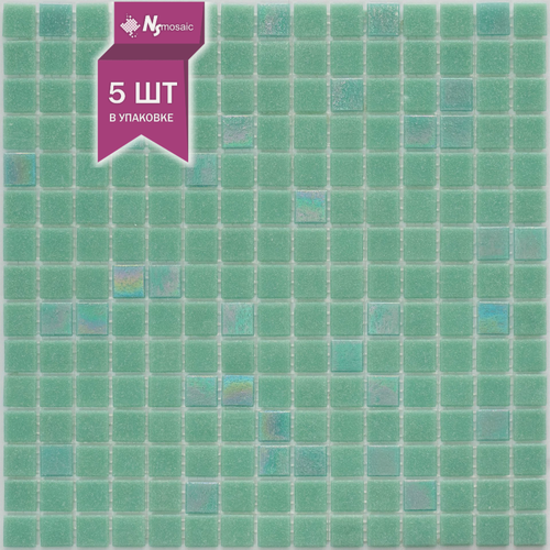 Изображение товара Мозаика стеклянная NSmosaic MIX24, зеленая глянцевая, 327x327мм, упаковка 5 шт