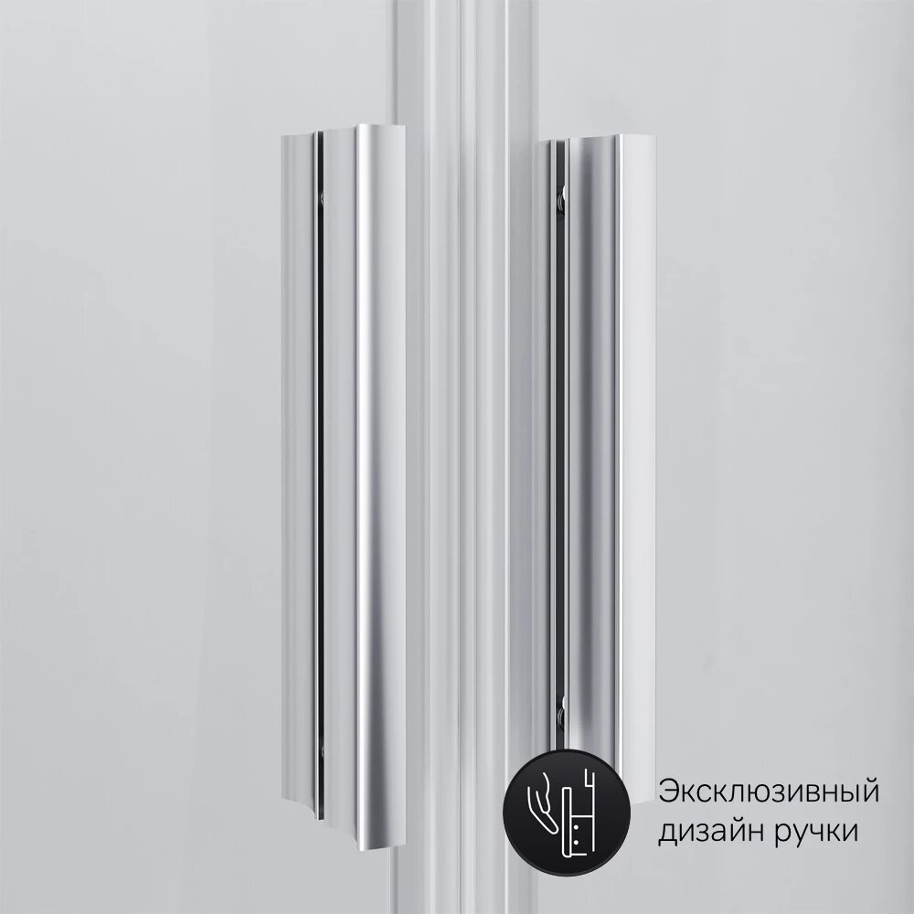 Душевой уголок Am. Pm Gem 90x90 четверть круга W90G-401-090WT