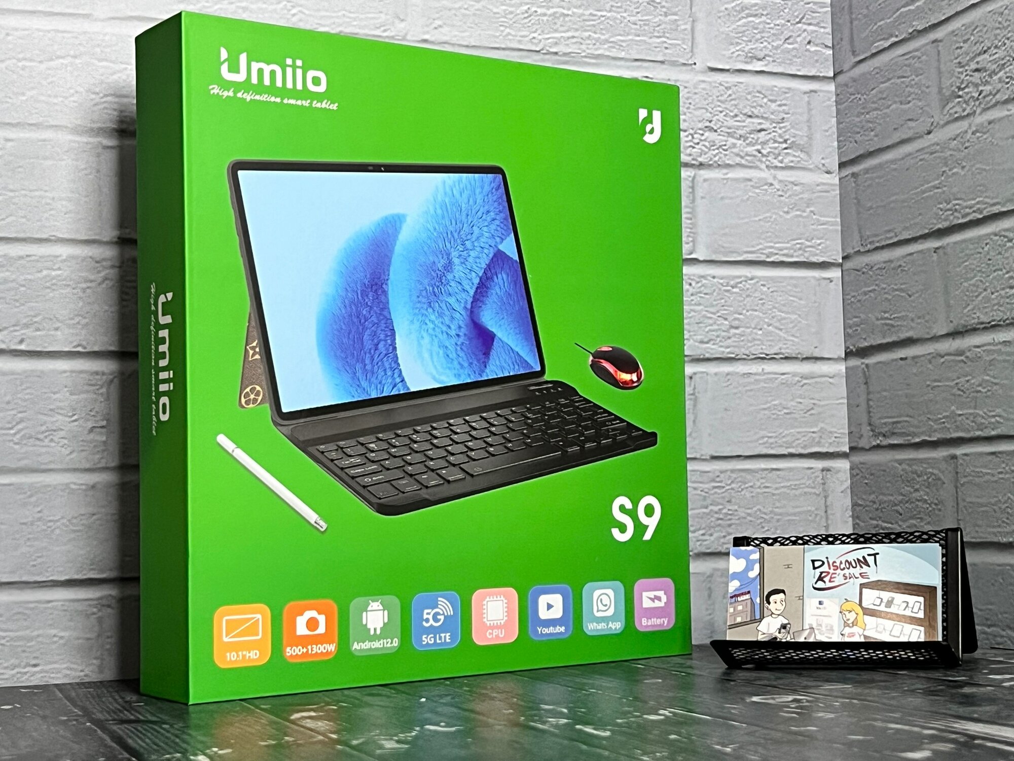 Планшет Umiio S9 10,1 дюйма, 6 ГБ/128 ГБ, Android 12