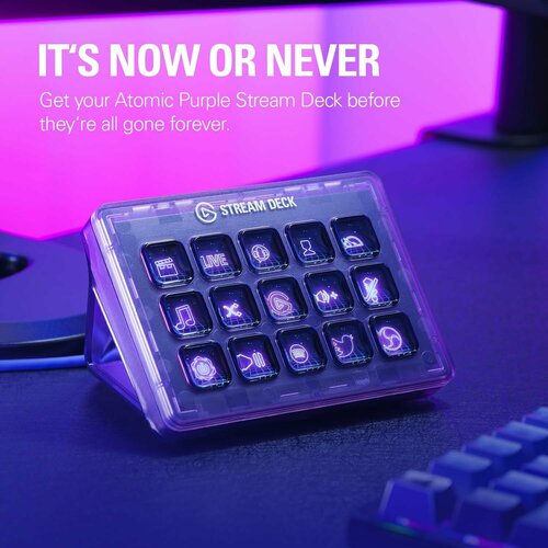 Контроллер Elgato Stream Deck MK2 Atomic Purple Limited Edition 26490₽