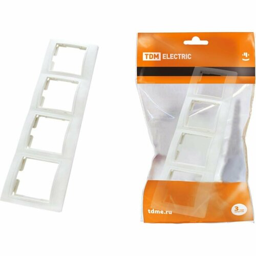 Рамка 4-м горизонтальная белая Таймыр TDM 1814-0030