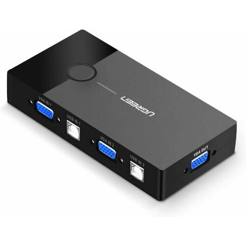 Переключатель UGREEN CM595 30357 2-Port USB KVM Switch Box ABS Case Цвет черный 3900₽
