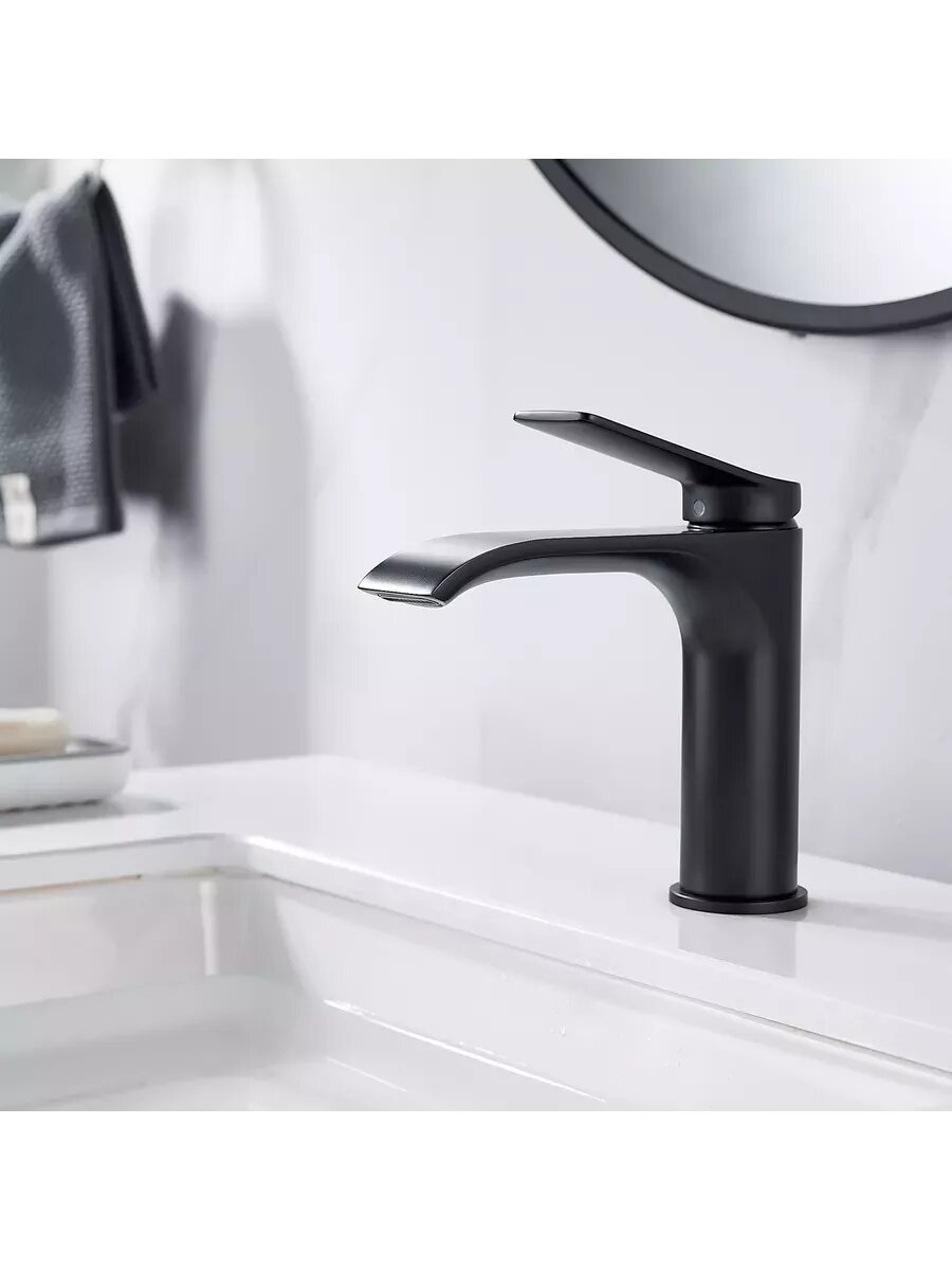 Смеситель S4101H для раковины черный — фото 1