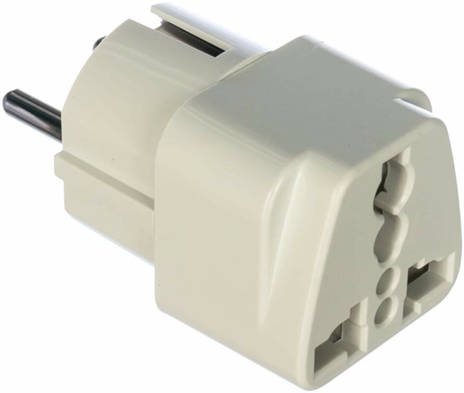 Переходник универсальный с заземлением в розетку белый 16А 250В UNIversal 1186