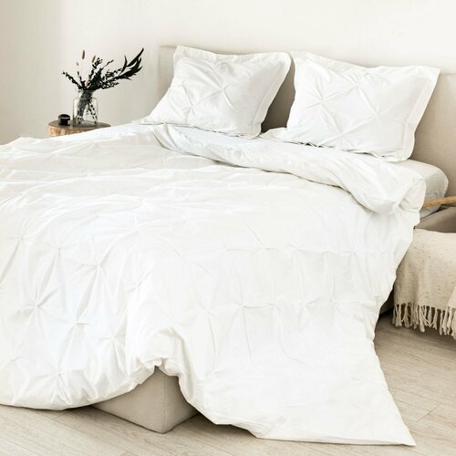 Постельное белье 1,5 спальное поплин Feresa Hygge тромлен/TRUBBTÅG, пододеяльник 150х200, наволочка 50x70 (1 шт), аналог икеа
