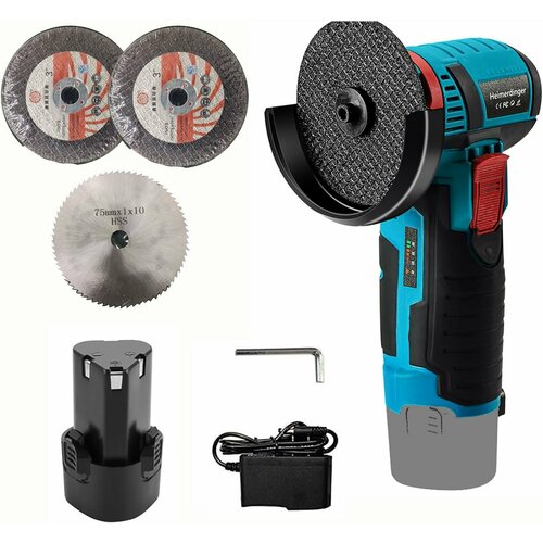 12-вольтовая бесщеточная беспроводная мини-угловая шлифовальная машина Heimerdinger используется для пилы с 3-дюймовым лезвием 2450₽