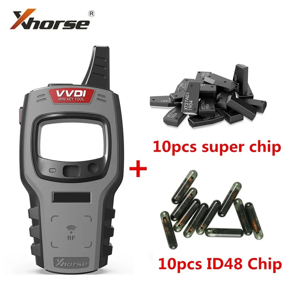 Xhorse VVDI Mini Key Tool Дистанционный программатор автомобильных ключей с 96-битной функцией 48-клонов Суперчип 4D 4C ID48 Чип Глобальная версия, With 20PCS Chip