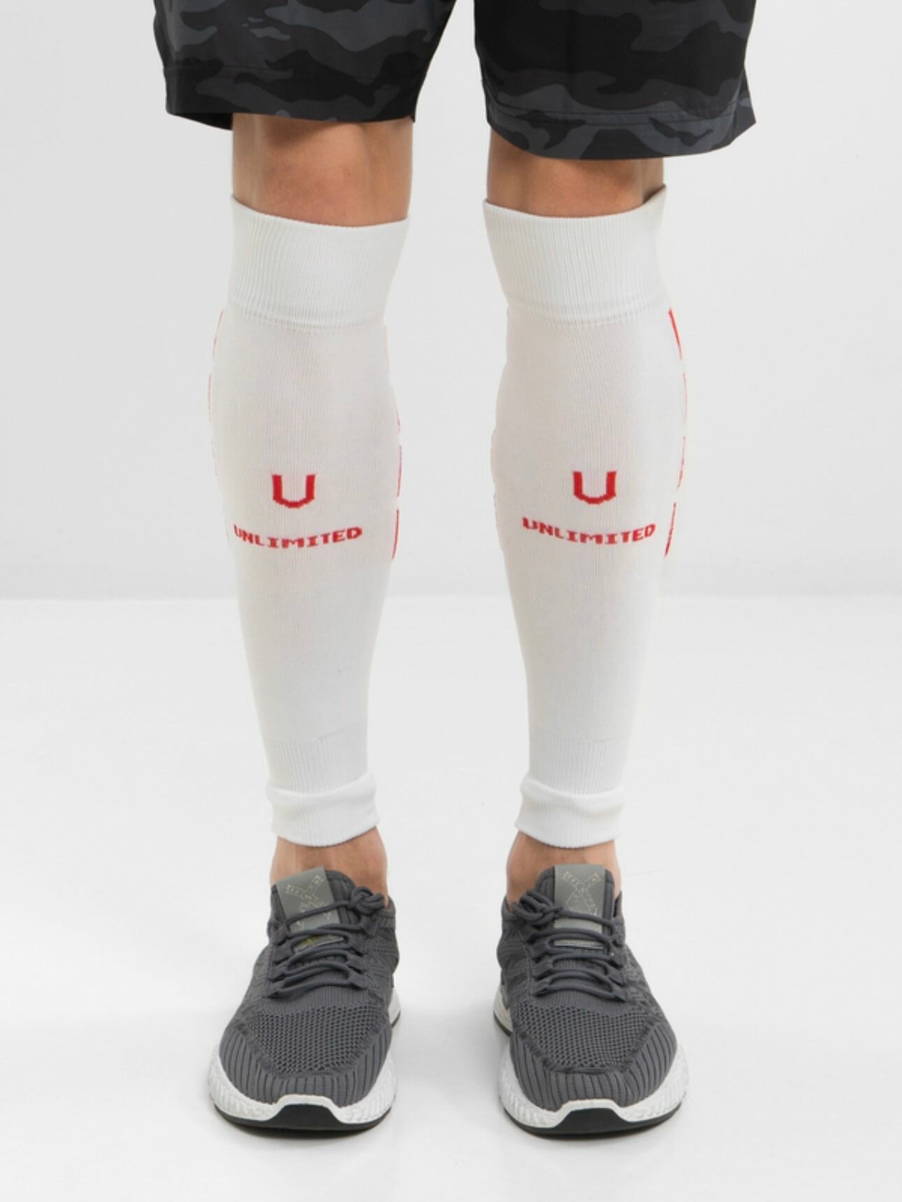 Гетры спортивные POV TRIC Базовая коллекция, размер 5, белый/красный/белый — фото 1