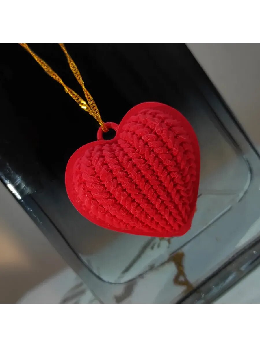 Брелок, красный, оранжевый — фото 1