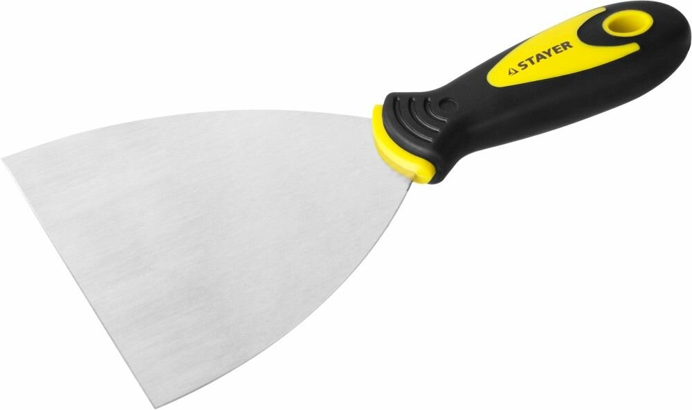 Шпатель STAYER MAXFlat 120 мм профилированное полотно нержавеющая двухкомпонентная ручка 10041-12