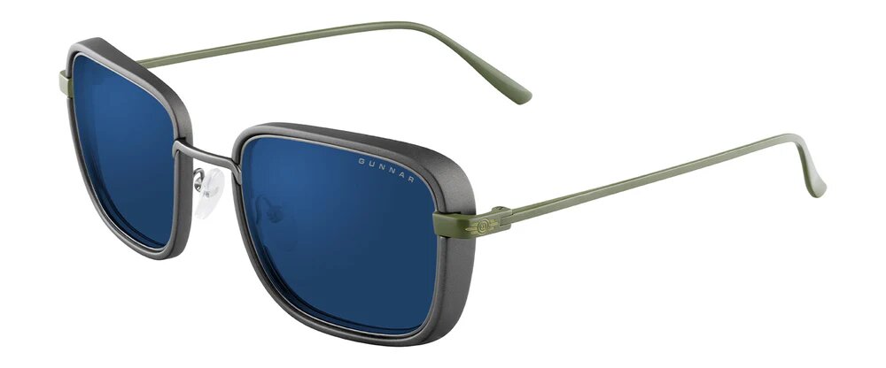 Солнцезащитные очки GUNNAR, хаки, черный