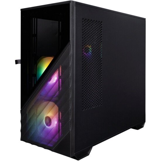 Корпус 1STPLAYER D7-BK-3F1, Mini-Tower, RGB-подсветка, 4 слота расширения — фото 1