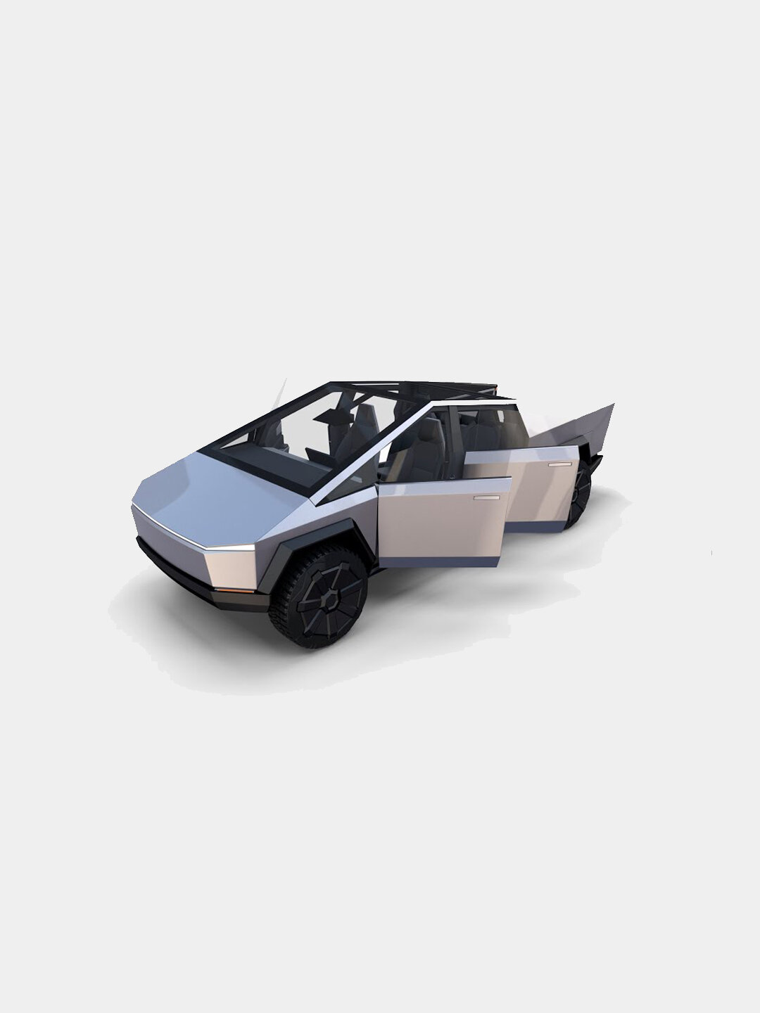 Машинка TESLA Cybertruck, световые и звуковые эффекты, масштаб 1:24