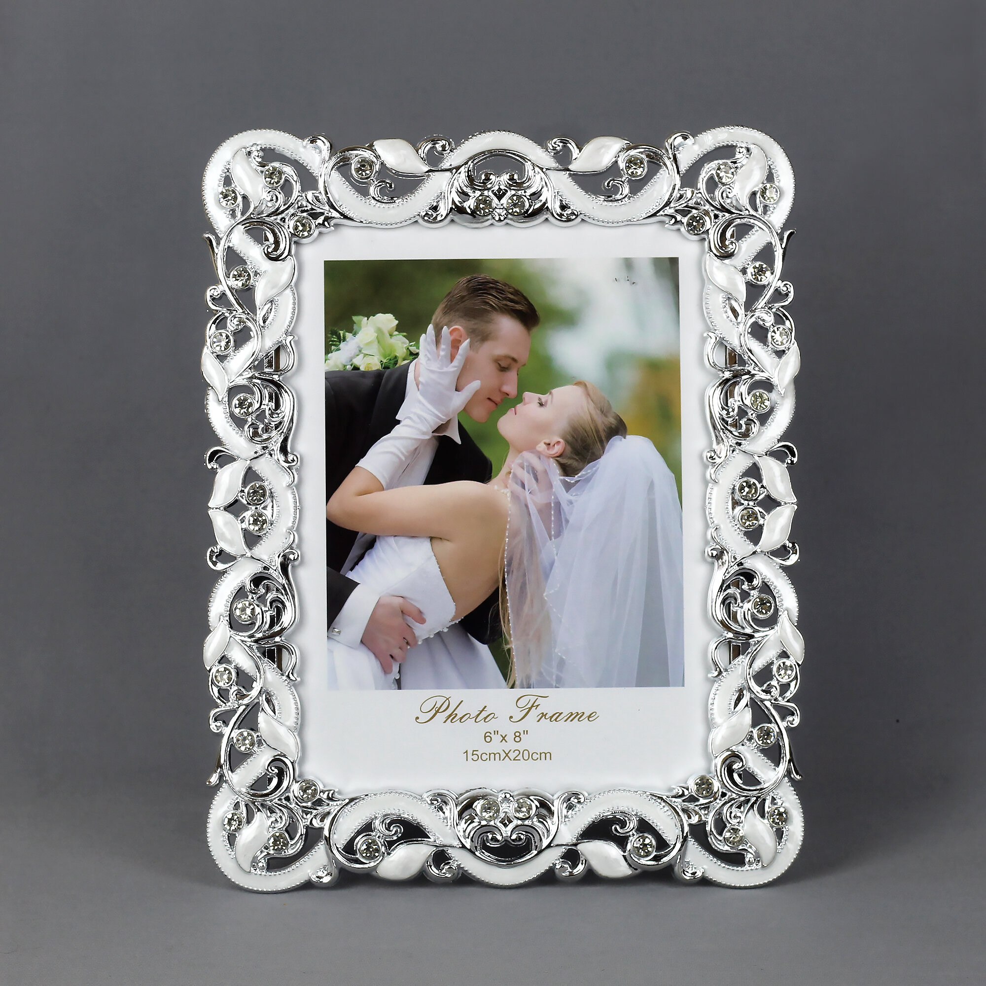 Арт НН Фоторамка глазурь 15х20 см серебро