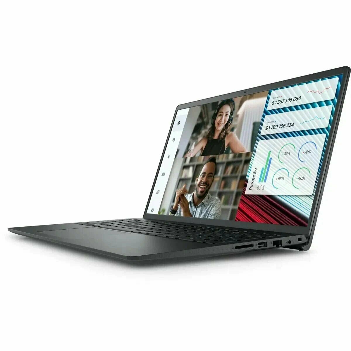 Ноутбук Dell Vostro 3520, 15.6", FHD, Intel i3-1215U, 4ГБ, 256ГБ, черный