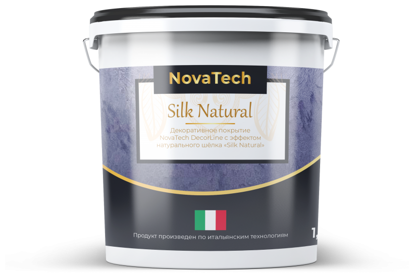 Краска декоративная NovaTech Silk Natural с эффектом натурального шелка 1 л