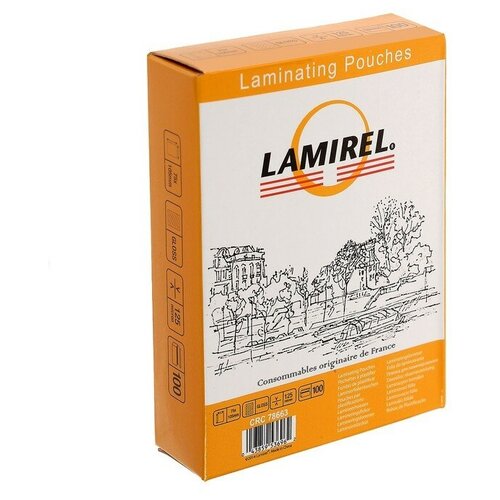 Пленка для ламинирования A7- 75х105 мм, 125 мкм, 100 штук, глянцевые, Lamirel