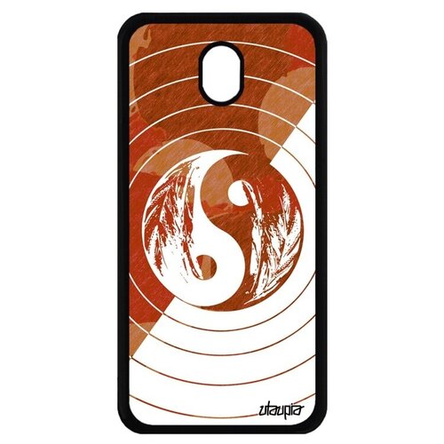 фото Защитный чехол на смартфон // samsung galaxy j7 2017 // "инь и ян" символ добро и зло, utaupia, светло-коричневый