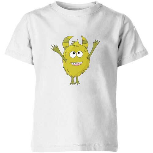 фото Детская футболка «забавный монстрик. для детей. подарок ребенку» (104, красный) us basic