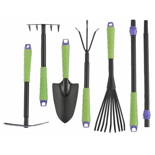 Набор садового инструмента, пластиковые рукоятки, 7 предметов, CONNECT, PALISAD 63020