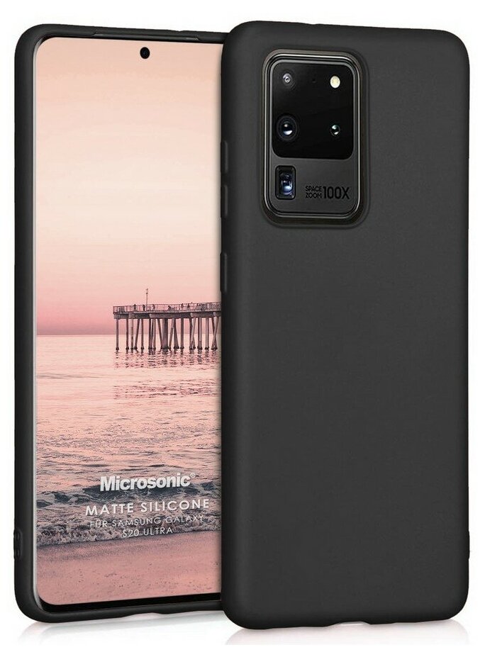 Силиконовая накладка без логотипа Silky soft-touch для Samsung Note 20 Ultra черный