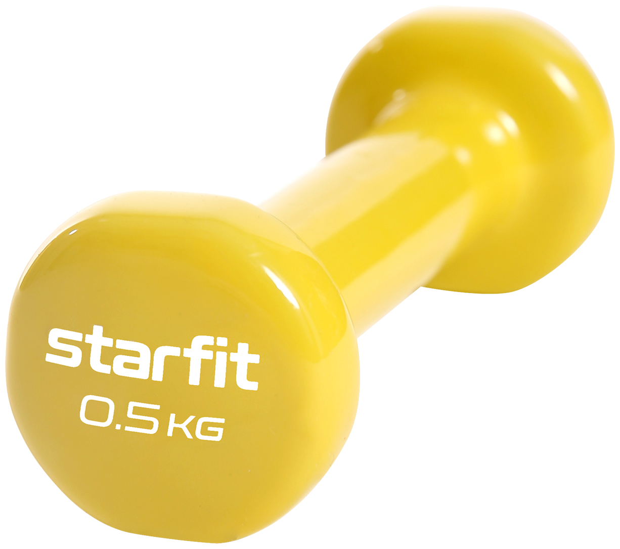 Гантель Starfit Core DB-101 1гант. 0.508кг винил. желтый (УТ-00018820) - фото №2