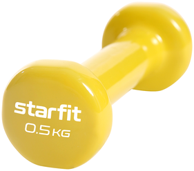 Гантель виниловая STARFIT Core DB-101 0,5 кг, желтый